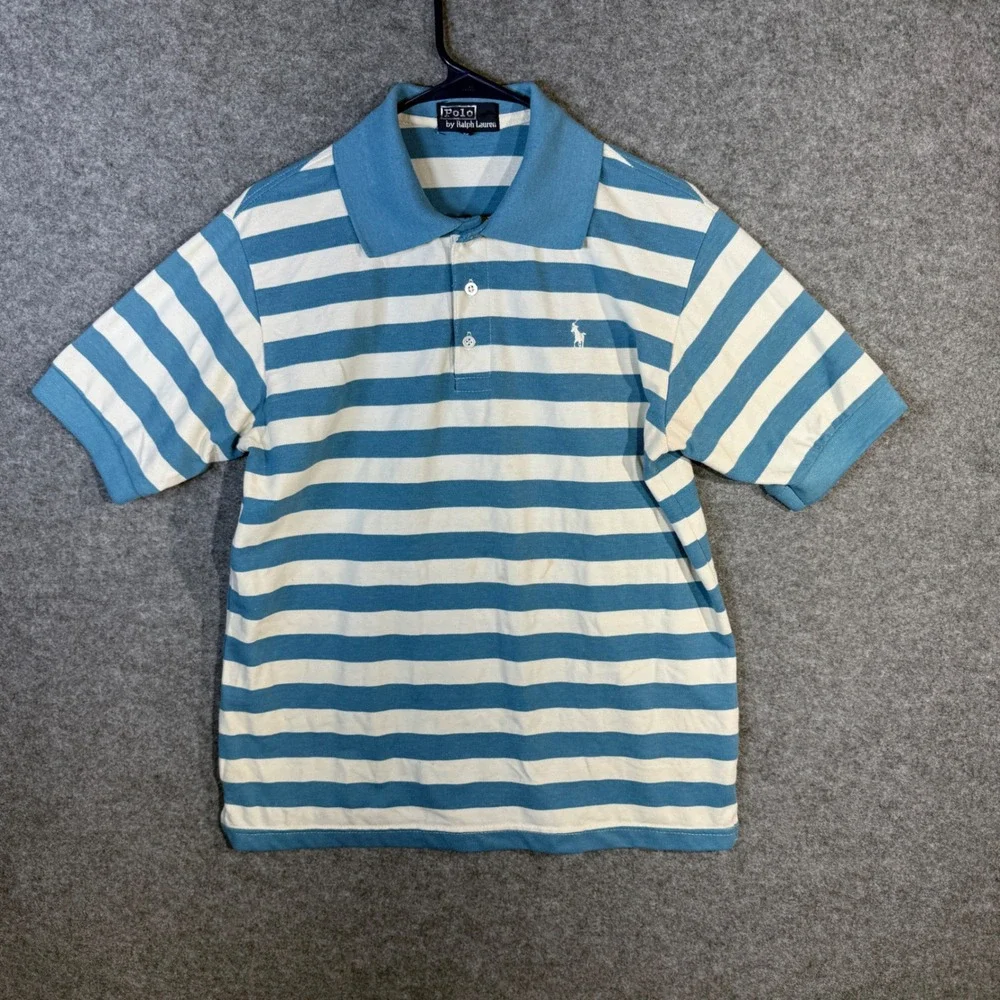 Polo Ralph Lauren Striped Short Sleeve Polo‎ Shirt Blue White XL